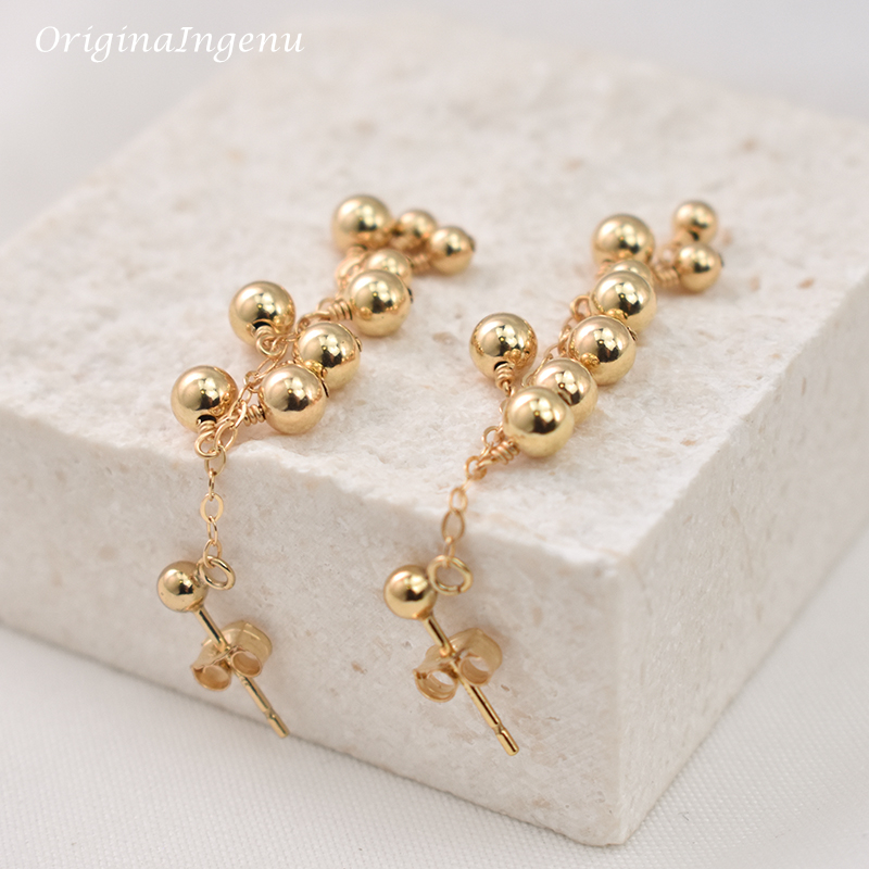 Real 14K Gold Filled Earrings Handmade Gold Jewelry Boho Oorbellen Brinco Vintage Women Jewelry Fine Jewelry Drop Earrings