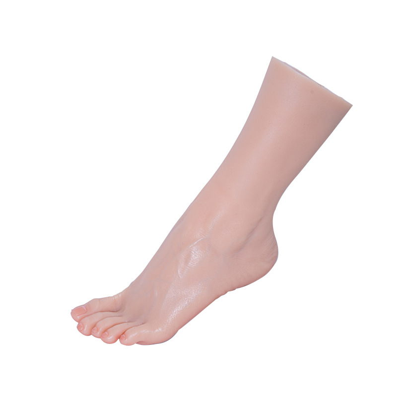 Female Silicone Foot Model Nail Practice Mannequin Foot Fetish For Photograph Shoes Jewelry Display 1:1 Lifelike Feet TG3909