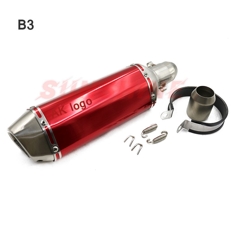 Universal Exhaust Motorcycle Muffler Escape Moto Pitbike Motorcross Scooter ATV Modified For Ninja 400 Z900 Z250 MT07 FZ6 NC700