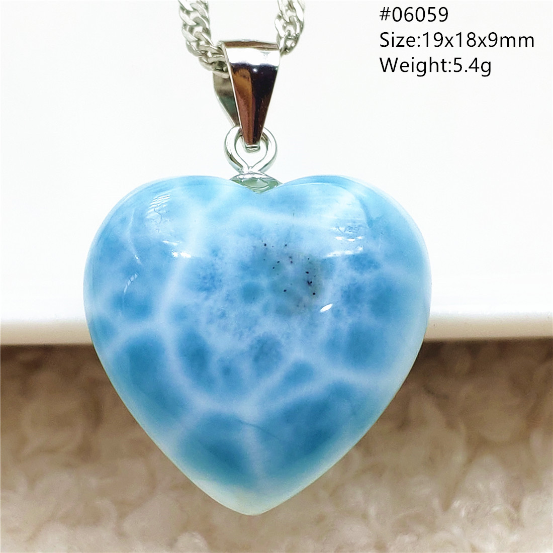Natural Blue Larimar Water Drop Pendant Love Beads Jewelry Women Men Water Pattern Crystal Love Necklace From Dominia AAAAA