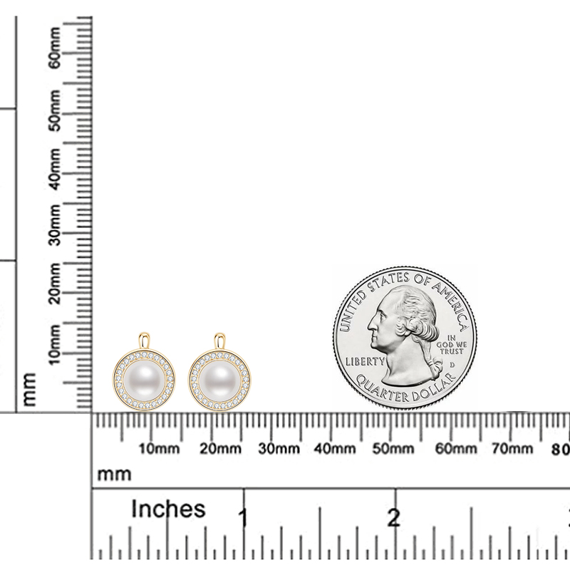 AINUOSHI 7mm Freshwater Pearls Hoop Earring For Women 925 Sterling Silver Original Certified Moissanite Pearl Earrings Jewelry