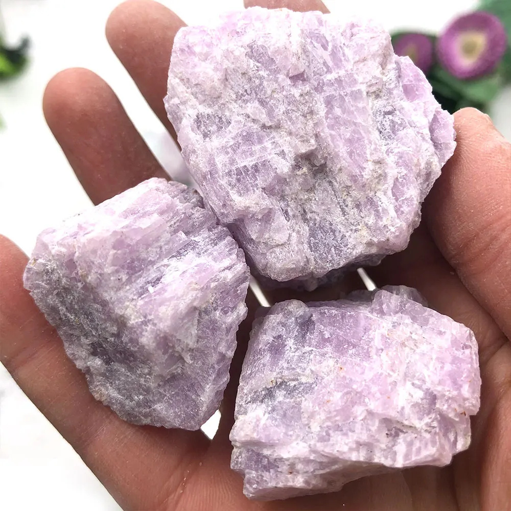 1pc Natural Raw Purple Spodumene Kunzite Stone Rough Quartz Crystal Specimen Mineral Healing Reiki Decor Gemstone