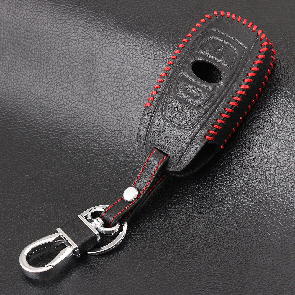 Leather Car Smart Key Fob Case Protector Holder Cover Skin for Subaru Legacy Impreza Forester Xv Trezia BRZ Wrx Levorg Outback