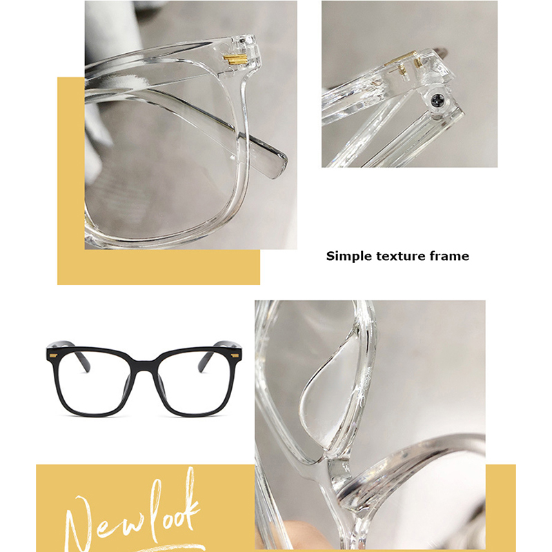 CRIXALIS -1.00 To -6.00 Square Transparent Myopia Glasses Women's Oversize Decorative Anti Blue Light Computer Eyeglasses Men