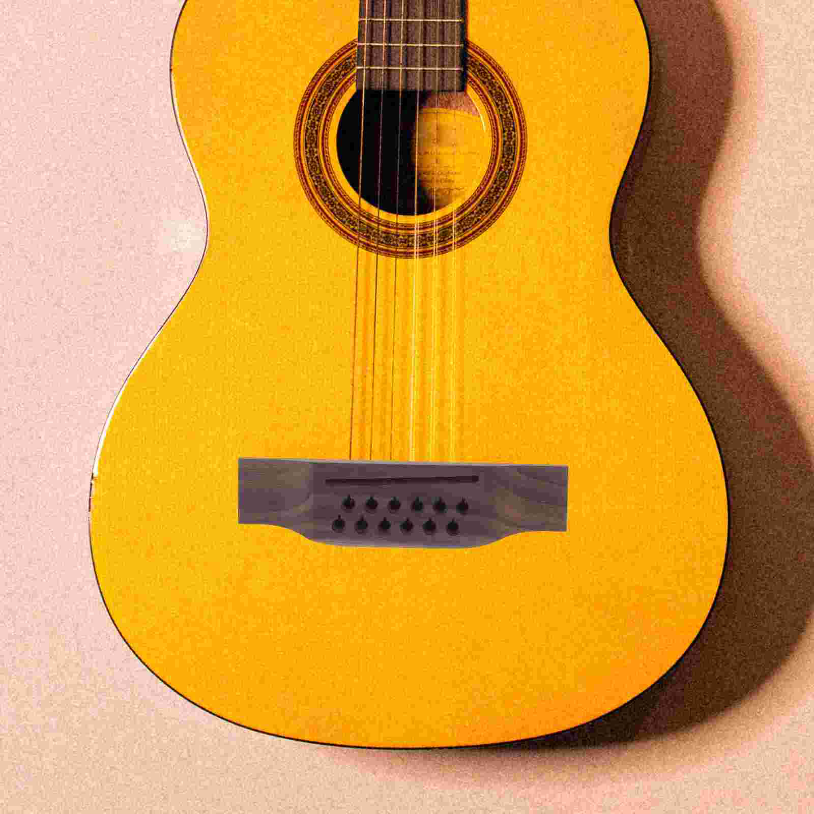 Guitar Bridge 12-string Folk Rosewood Twelve-hole Lower Saddle Nail Upper and Pillow Set Pegs for Acoustic