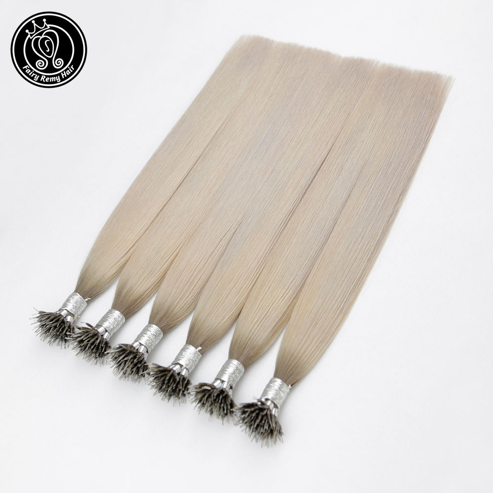 Fairy Remy Hair Pre Bonded Micro Link Human Hair Extensions Ice Blonde Color 16-24 Inch 0.8g/s Micro Beads Real Remy Human Hair