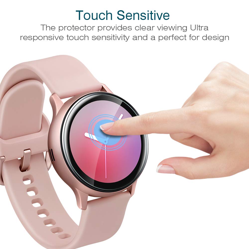2PCS Screen Protector For Samsung Galaxy watch active 2 44mm 40mm 3D HD Ultra-thin Full Protective film watchband Accessories 44