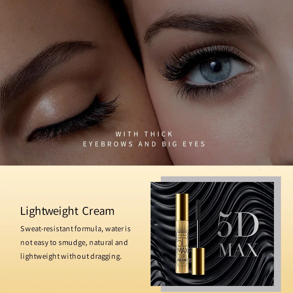 Black Fiber Lash Volume Mascara Lightweight Waterproof 5d Cream Non-smudge Eyelash Extension Make-up Tools Cosmetics 240621