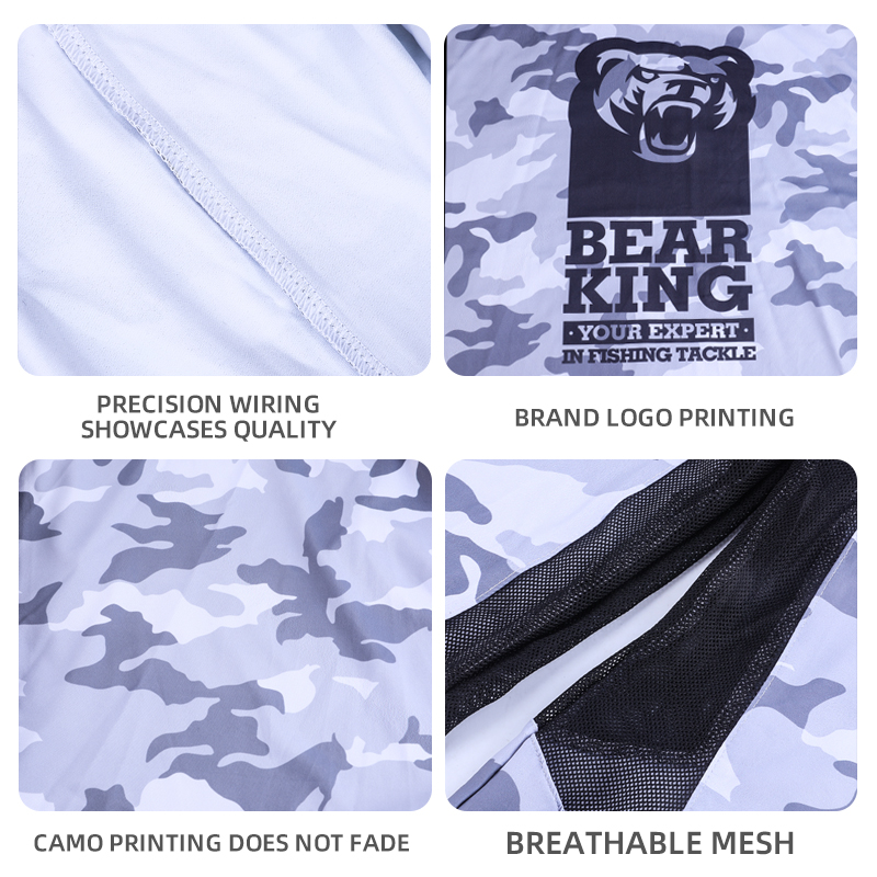 BEARKING NEW long-sleeved fishing shirt breathable and quick-drying outdoor men's fishing clothes/motocross jersey