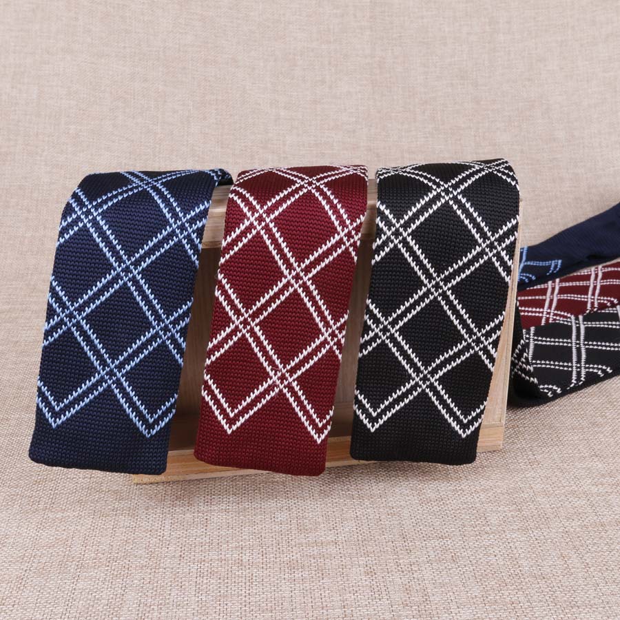 Brand New Mens Vintage Knitting ties Casual Skinny Skull Necktie For Evening Party Gravata Slim Tie for Man Knitted Neck Tie