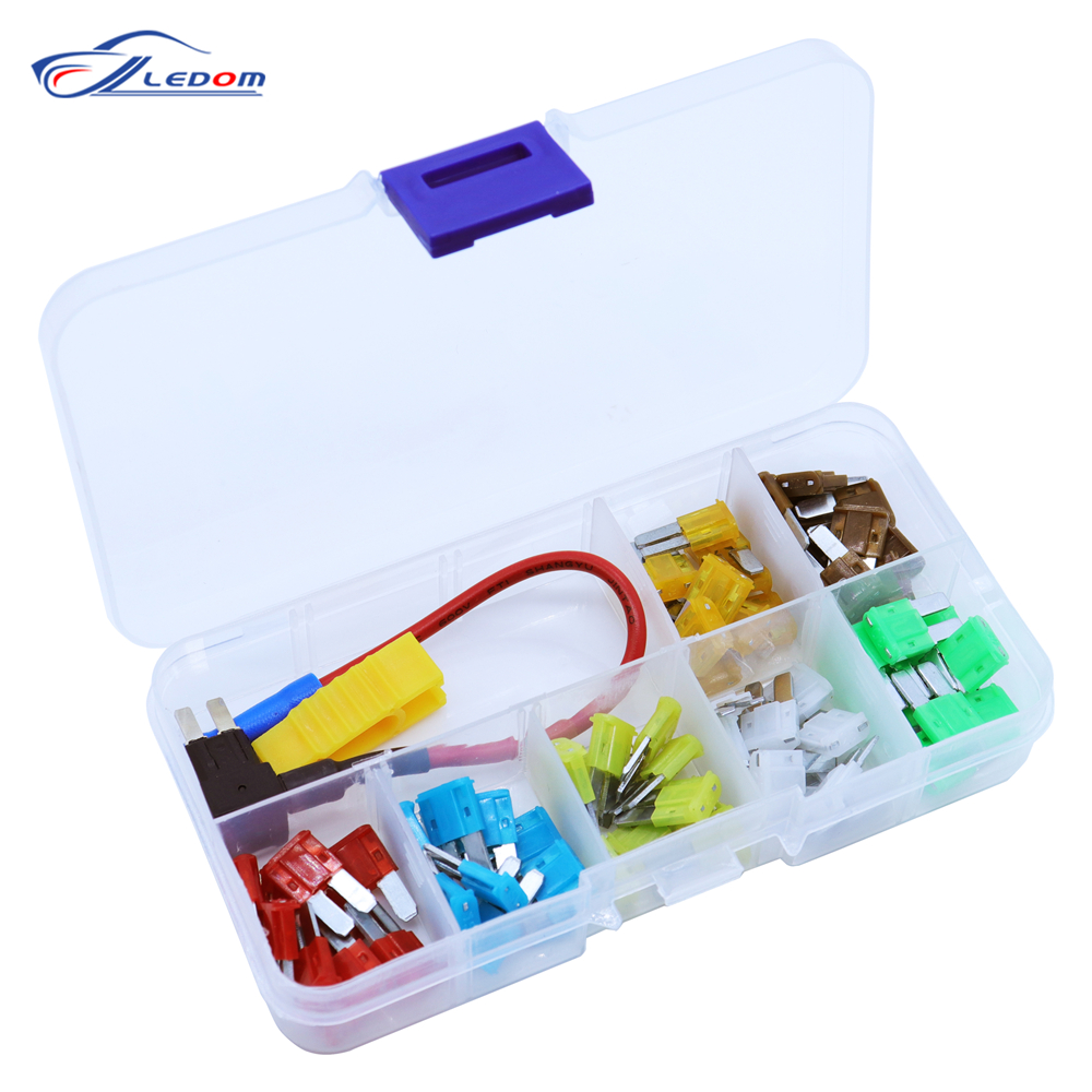 70Pcs 5/7.5/10/15/20/25/30A Mirco2 Fuses ATR Size Blade Fuse Assortment Set with Auto Car Truck for Ford/Fox/eo/JEEP