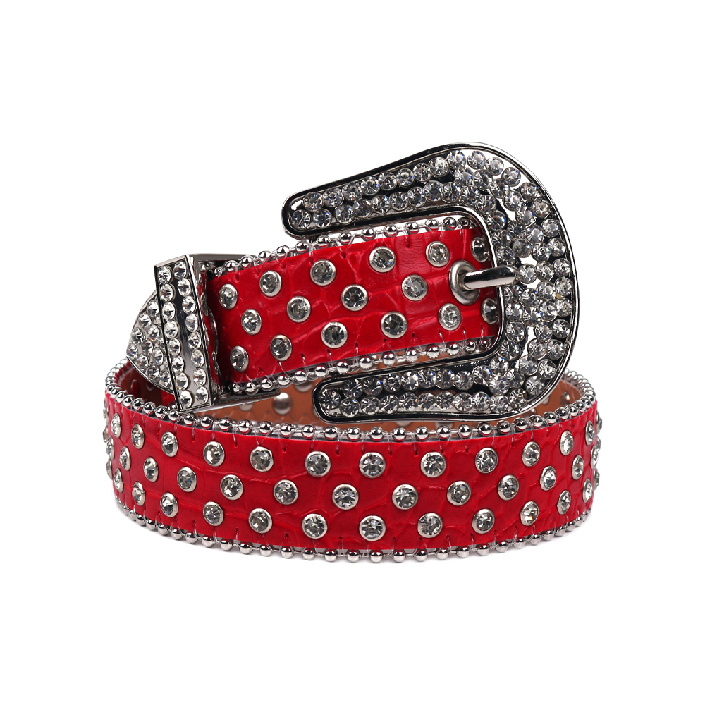2023 Children Belts For Boys Girls Waist Strap Waistband Kids Rhinestones Belt Crystal Studded Diamond Leather For Jeans Dress