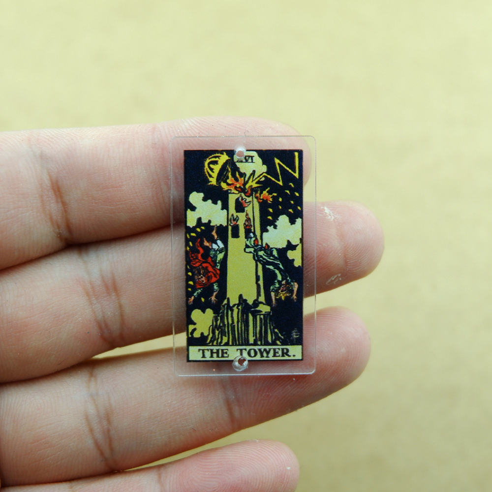 Tarot Resin Earring Charms for Earring Bracelet Pendant Jewelry Findings Phone Making DIY