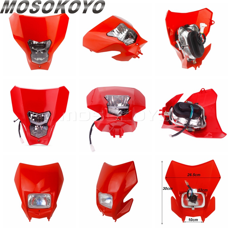 Headlight Motocross Enduro Fairing Dirt Bike Headlight Headlamp For Honda CRF 450 250 300 450F 250F Motorcycle Accessories Parts