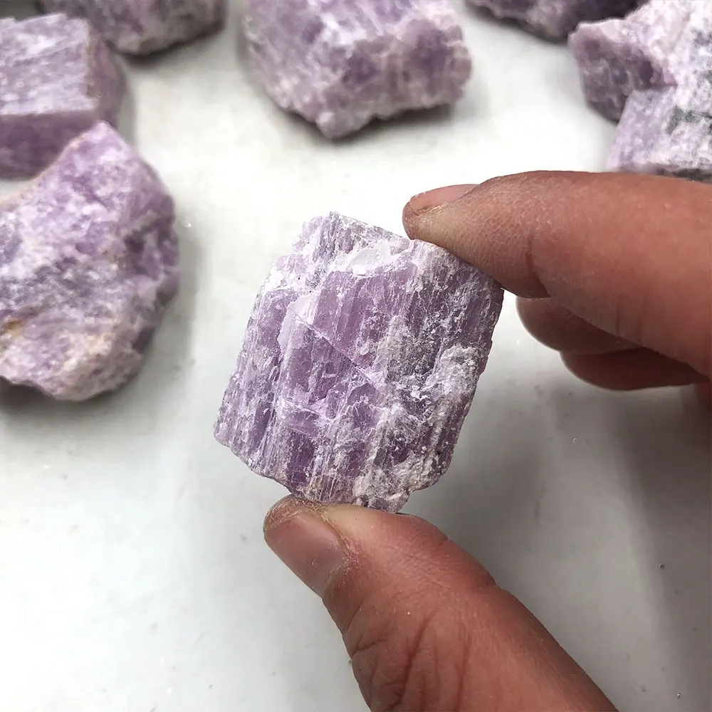 1pc Natural Raw Purple Spodumene Kunzite Stone Rough Quartz Crystal Specimen Mineral Healing Reiki Decor Gemstone