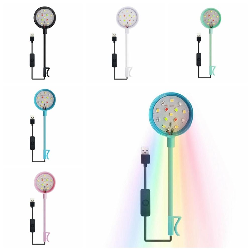 USB-Plug Aquarium Lamp Colored Lights LED Fish Tank Lamp 360-Degree Rotation Energy Saving Aquarium Plant Light Reptile Animals