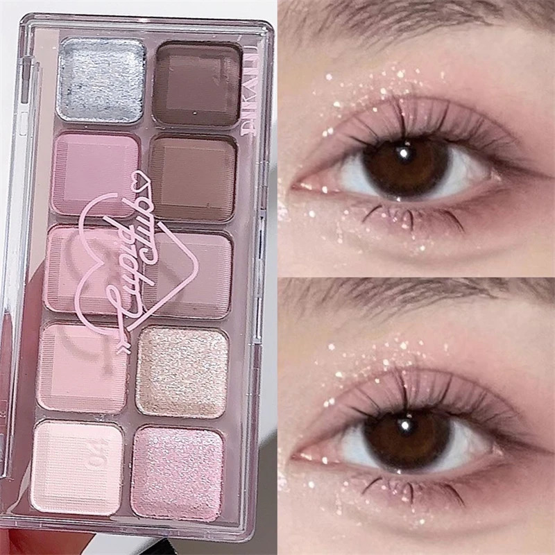 DIKALU Ten Color Eyeshadow Comprehensive Plate Matte Finish Glitter Earth Color Autumn Winter Color High Appearance Level Fe 240624