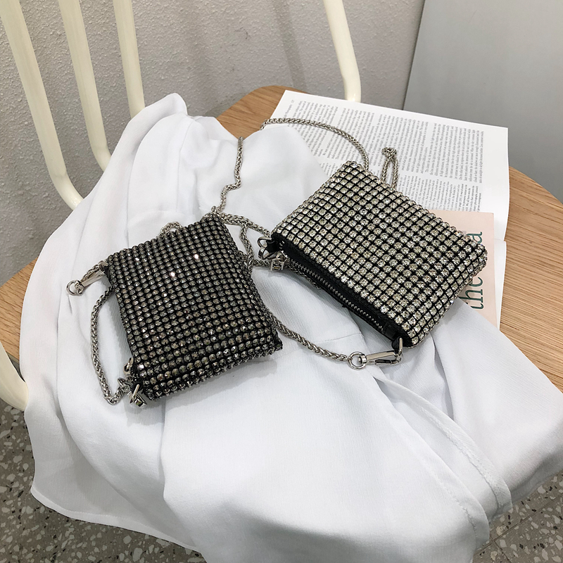 Diamonds Evening Handbags For Women New Korean Luxury Designer Shiny Rhinestone Small Clutch Purse Ladies Sac Femme Fashion