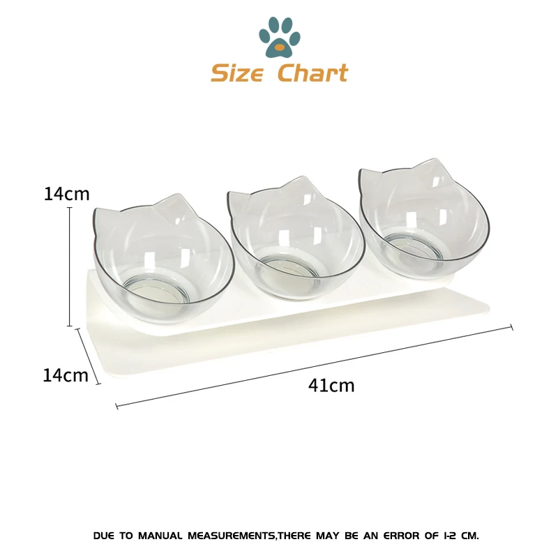 Dogs Dog In Water Cats Food Bowl Supplies 3 Feeder Pet Bowls For 1 Small Triple Stand Non-slip Three With Cat Container Elevated