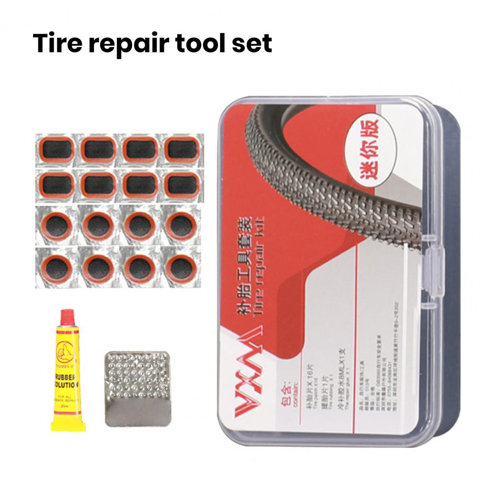 Tire Repair Kit Bike Supplies Compact Portable Bike Tube Tire Repair Tool Set for Motorcycle Bicycle Puncture Repair Universal