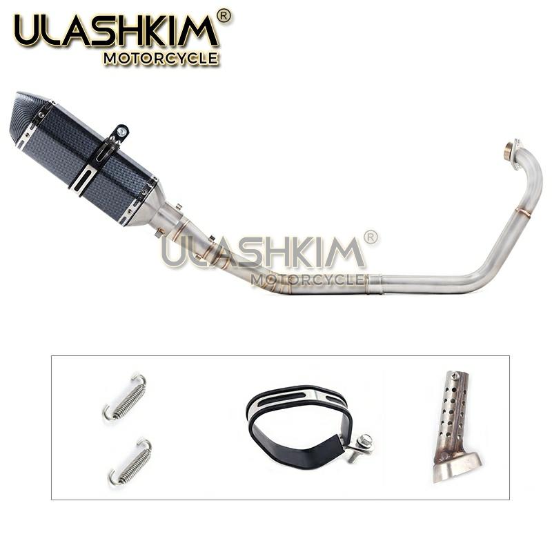 Motorcycle Full Exhaust Escape System Modifed Middle Link Pipe Slip-On For yamaha YZF R15 MT15 MT 15 125 V3 R125 2008-2019