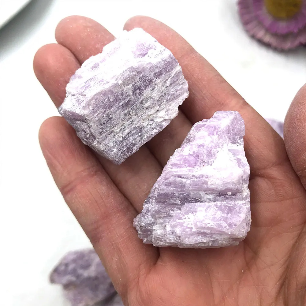 1pc Natural Raw Purple Spodumene Kunzite Stone Rough Quartz Crystal Specimen Mineral Healing Reiki Decor Gemstone
