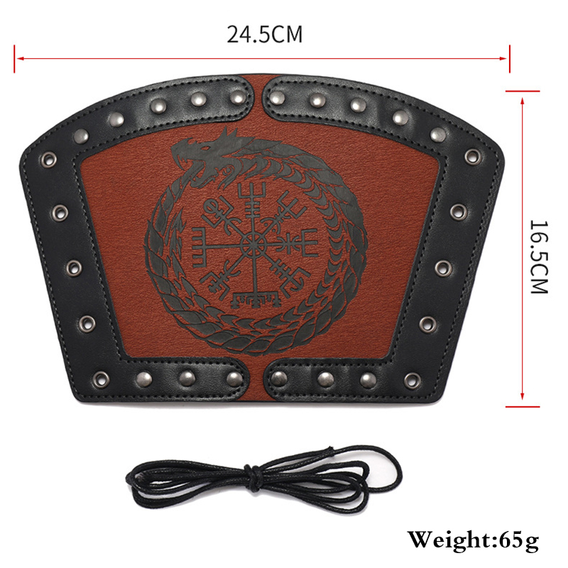 Odin Symbol of Runes Wide Bangle Nordic Viking Compass Punk Wolf Head Leather Bracelet Men Cuff Wristband Jewelry