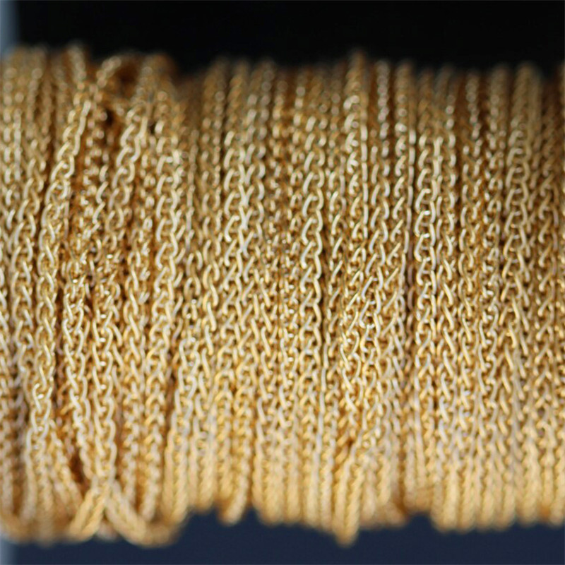 Real 14K Gold Filled Curb Chain 1MM/1.2MM/1.5MM Chain Necklace Gold jewelry Minimalist Gold Filled Chain DIY Jewelry