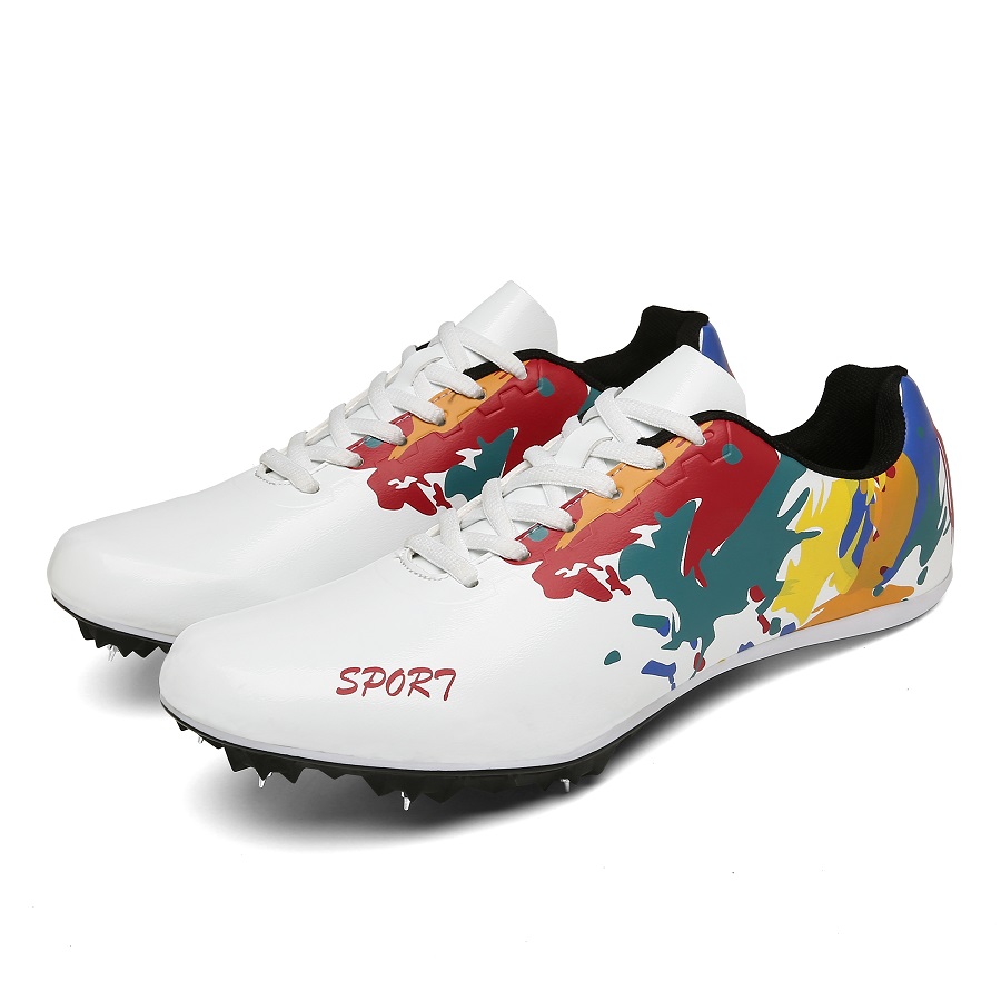 Graffiti Men Women Track Field Sport Training Shoes Sprint Spikes Running Tracking Shoes Athletes Sneakers Plus Size 35-45