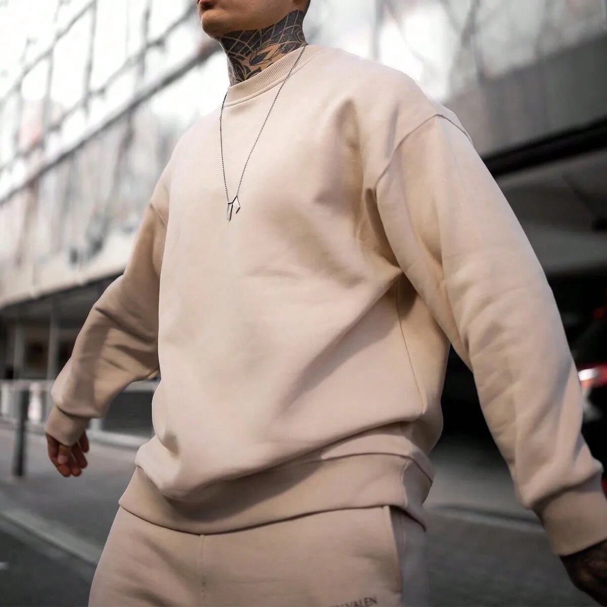 Men's Autumn And Winter New Casual And Versatile Solid Color Long Sleeve Crewneck Sweatshirt