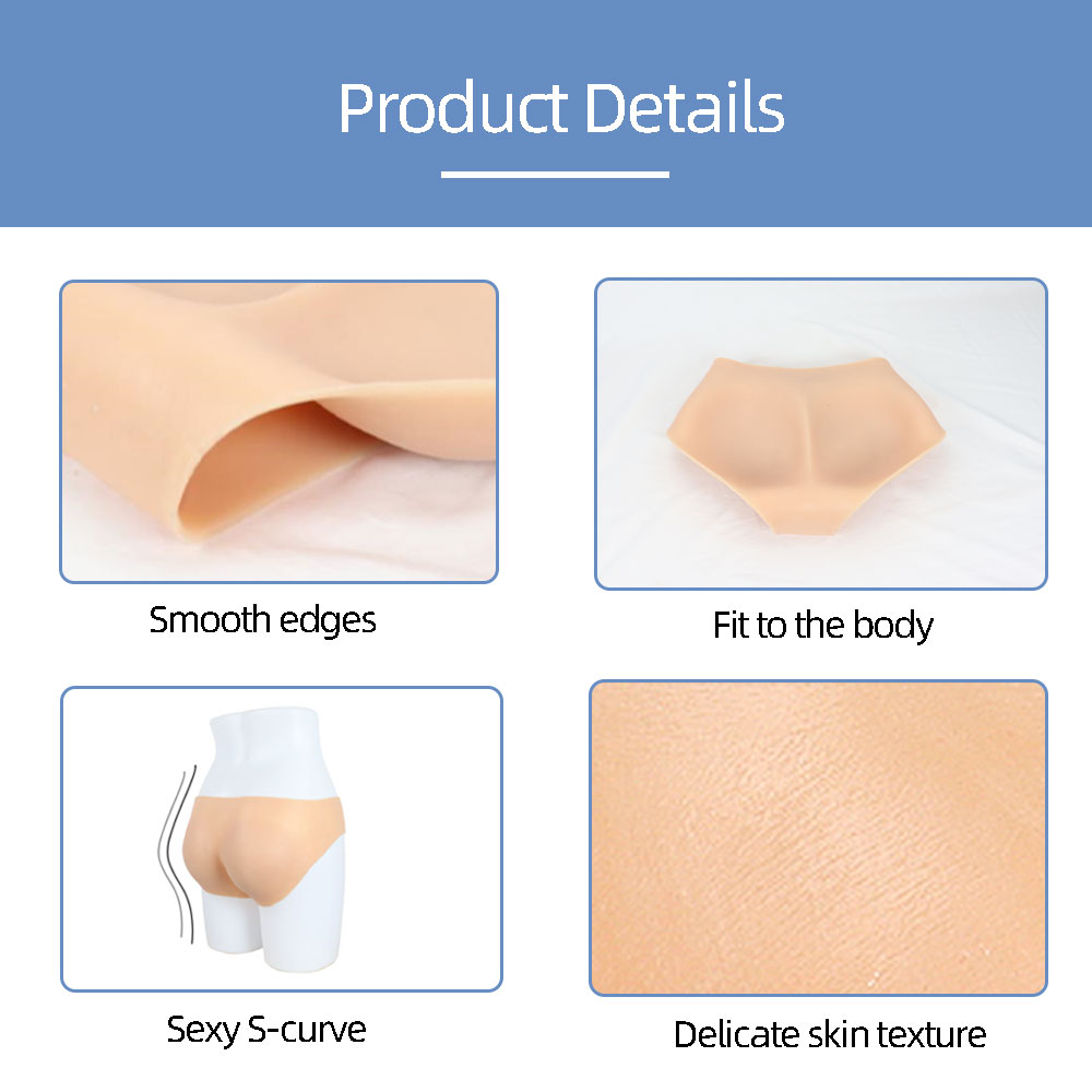 MUSIC POET Silicone 1.8cm Big Sexy Artificial Fake Buttocks and Hips Enhancement Shapewear for Woman Realistic Ass Cosplay