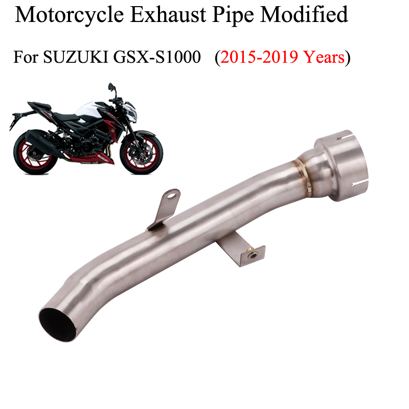 For Suzuki GSXS1000 GSX-S1000 GSX S1000 Motorcycle Exhaust System Modified Middle Intermediate Connecting Pipe 2015-2019 Years