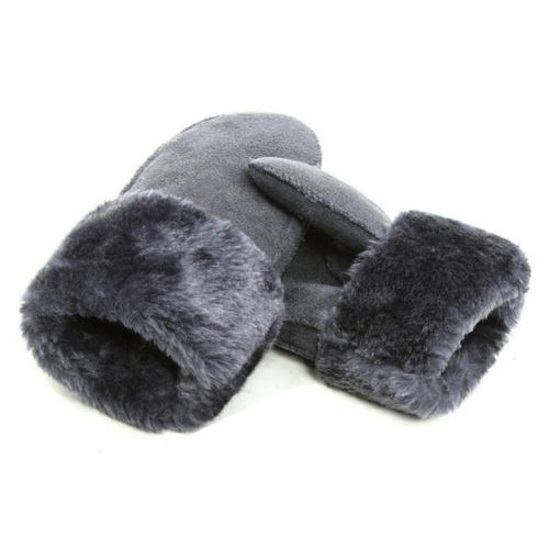 Winter Women Wool Gloves Genuine Leather Gloves Ladies Leather Mittens Thicken Warm Cute Sheepskin Women Gloves Outdoor