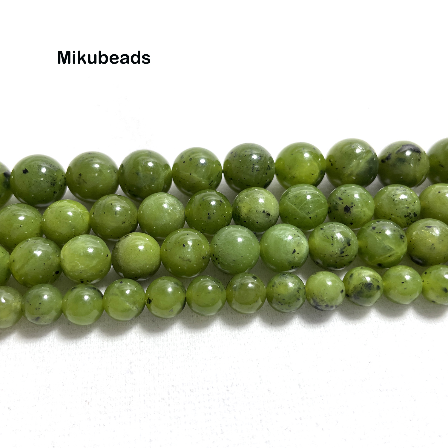 Wholesale Natural 8mm Canadian BC Jade Nephrite Smooth Round Loose Beads For Making Jewelry DIY Bracelet Necklace 38cm