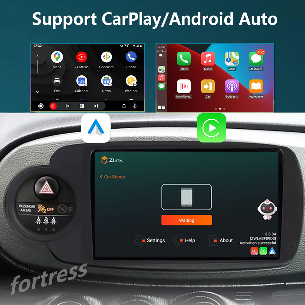 Android 13 Carplay Auto Car Radio For Toyota Yaris 2012 2013 2014 2015 2016 2017 GPS Multimedia Player Stereo WIFI+4G video DSP