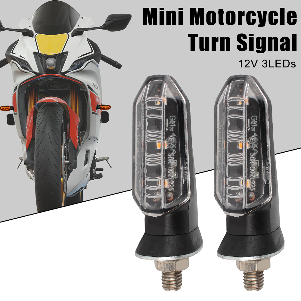 12V Flashing Indicator Motorcycle Turn Signal Lights Side Marker Lamps Blinker LED Taillights Motobike Accessories Universal