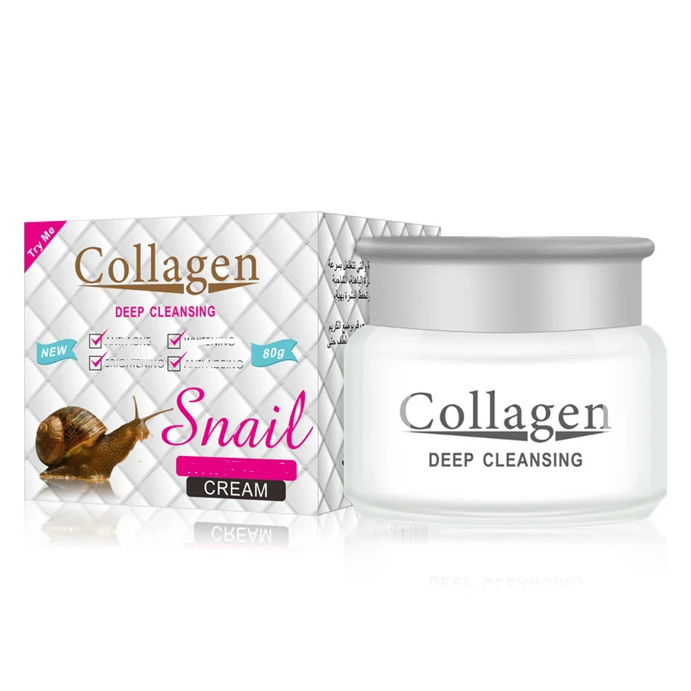 Snail Collagen Face Cream 80g Cream Gel Deep Cleansing Korea Skin Care 240624