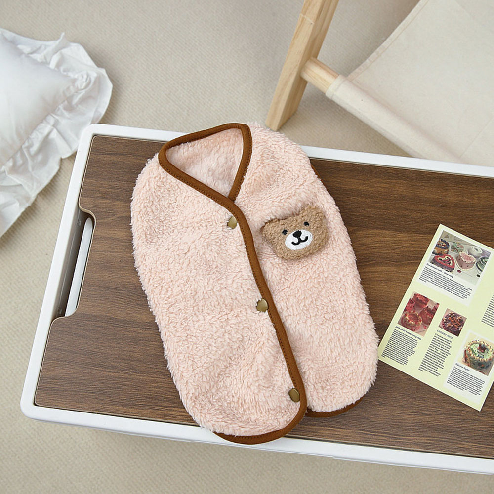 Soft Cozy Cat Clothes Kitten Cardigan Sweater Winter Warm Fleece Vest Sweatshirt for Small Dogs Puppies Jacket Coat Pet Costume