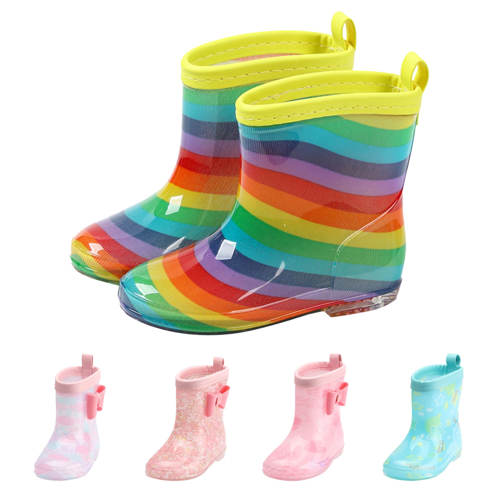 Toddler Rain Boots Rain Boots Short Rain Boots For Toddler Easy On Lightweight 1 5 Girls Cute Winter Boots