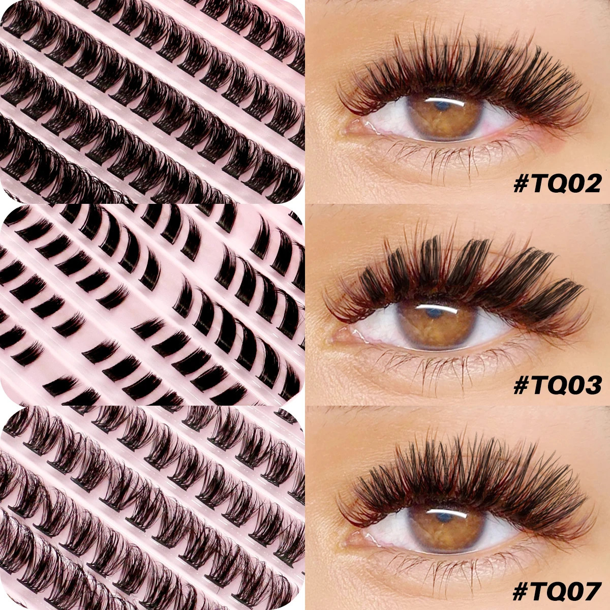 Diy Lash Extension Kit Cluster Eyelash Extension Kit Individual Lashes Kit Lash Bond and Seal Lash Glue and Lash Tweezers Makeup 240624
