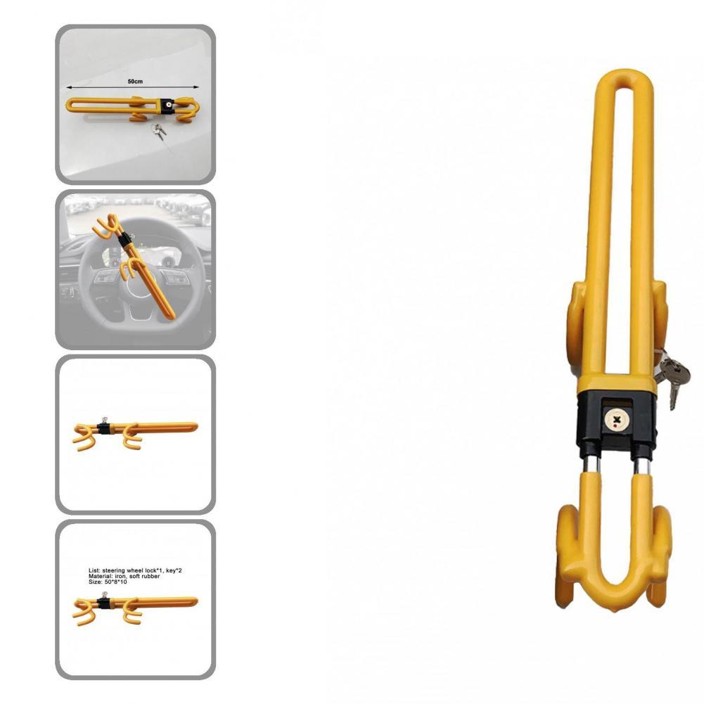 Sturdy High-quality Durable Anti-theft Steering Wheel Lock Portable Car Steering Wheel Lock Foldable for Vehicles