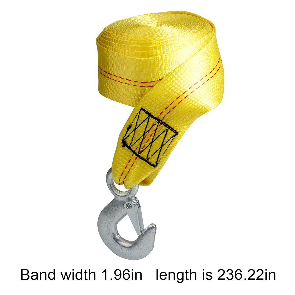2" x20' Heavy Duty Tow Winch Boat Trailer Replacement Strap W/ Hook 10000 LB USA