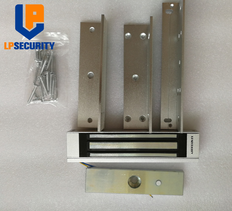 180KG Single Door Electrical Magnetic Lock With 180 ZL Bracket Magnetic Lock