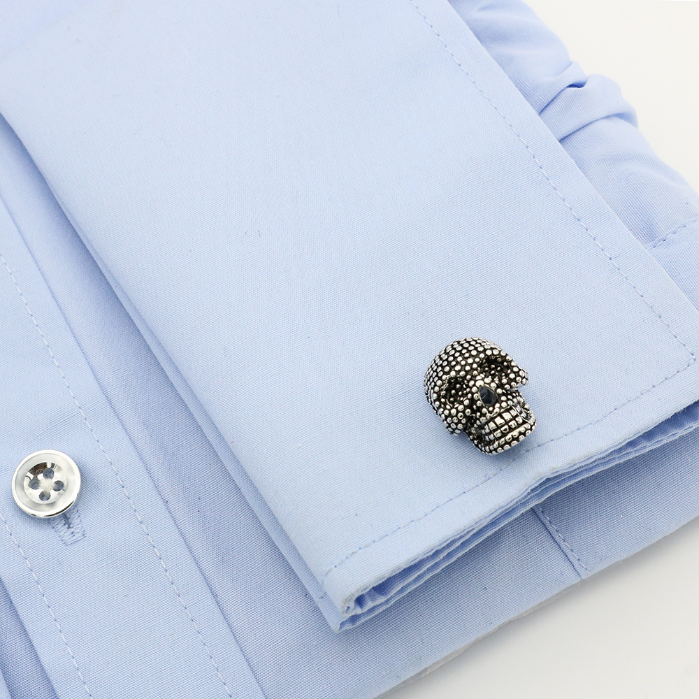 iGame Day Of The Dead Cuff Links Muti-color Brass Material Sugar Skull Design Free Shipping