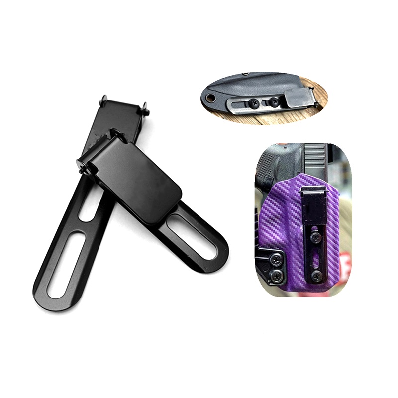 Universal Scabbard Belt Clip Folding Pocket Knife Sheath Waist Clamp Outdoor Gear Fixture Grip DIY Back Clip w/ Screws For Kydex
