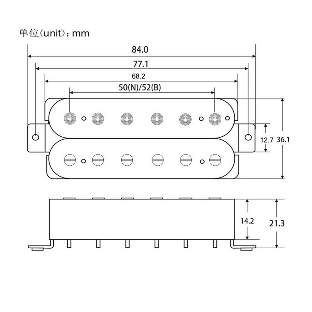 Guitar Pickups High Output Alnico 5 Guitar Pickup Double Coil Humbucker Pickups Neck&Bridge