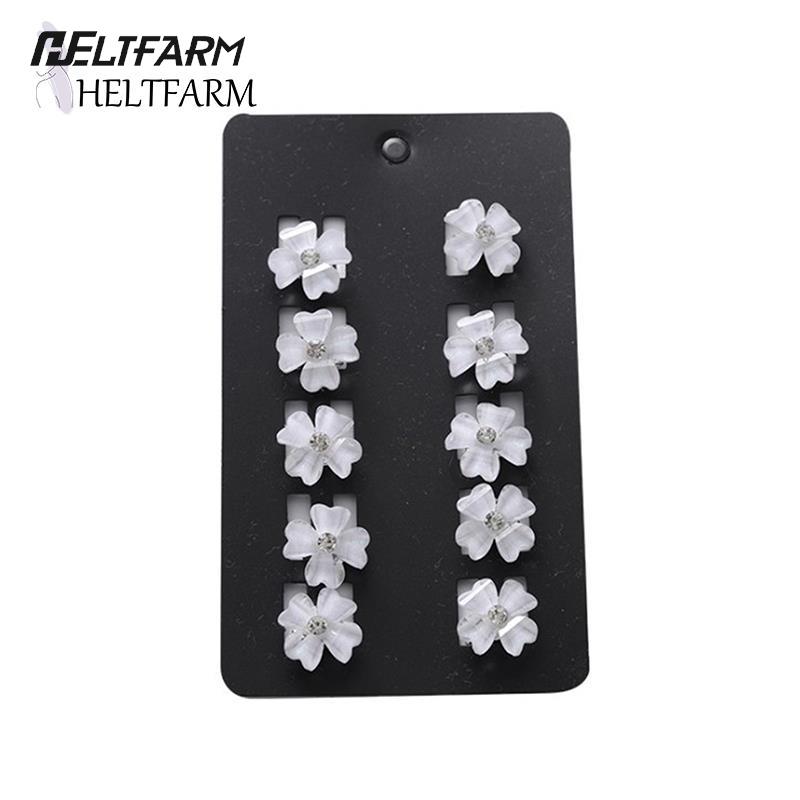 10 Pcs Flower Hairpins Clips Mini Crystal Rhinestone Hair Claws Crab For Kids Girl Barrettes Hairgrip Hair Accessories Headband