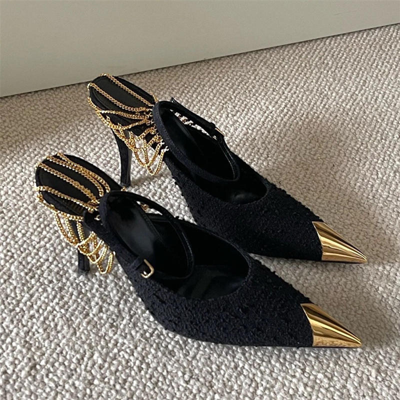 New Buckle Strap Pointed Toe Super Stiletto High Heels Pumps Sexy Fashion Party Wedding Shoes Women Femmes Chaussures 68