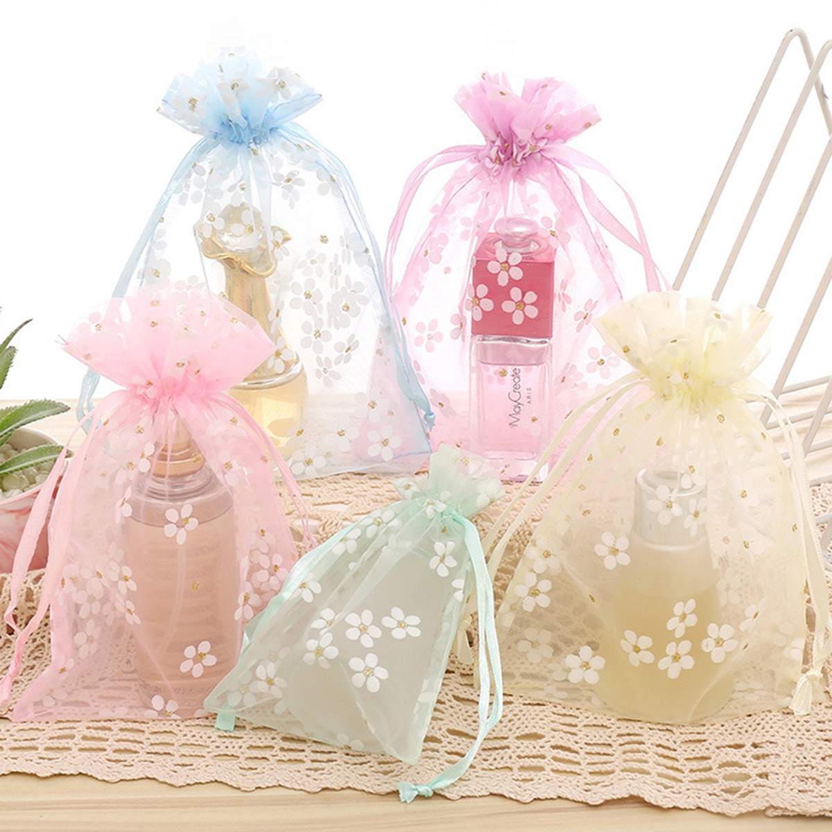 Organza bronzing storage bag jewelry food cosmetics gift bag