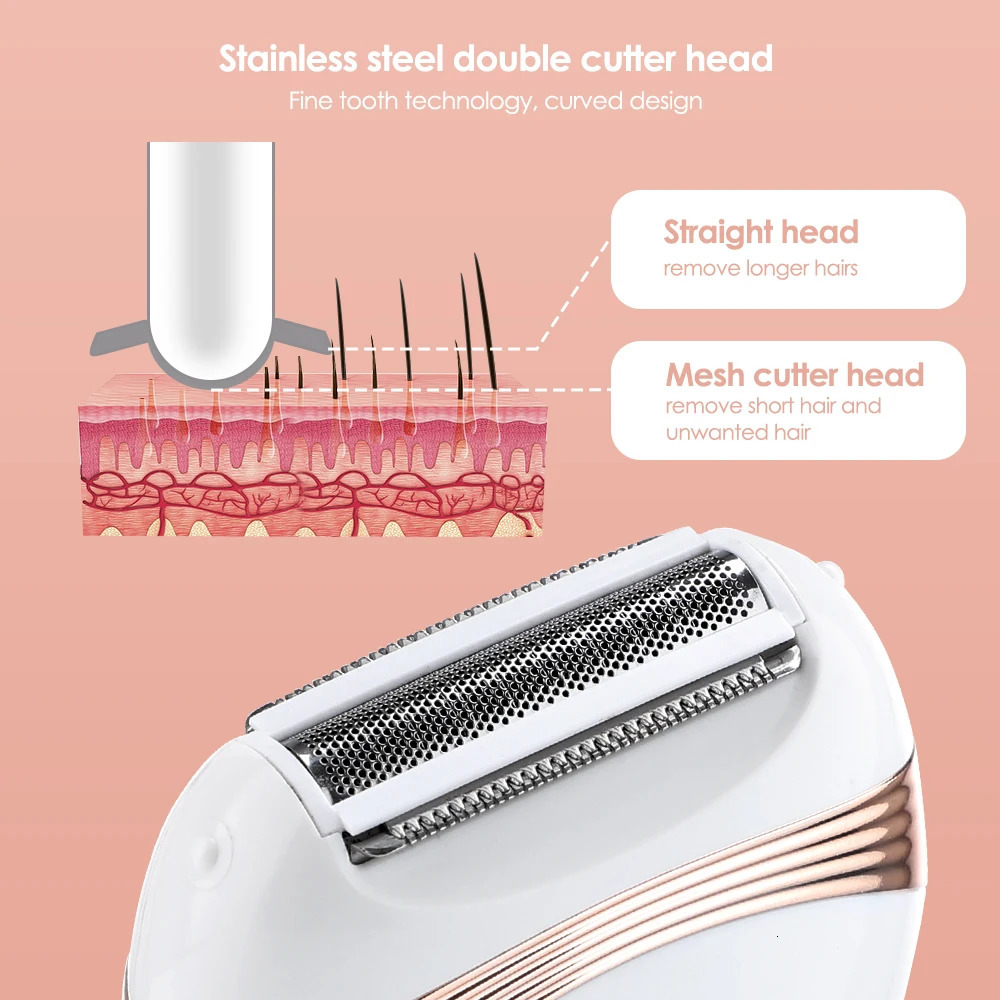 Electric Epilator Whole Body Hair Removal Machine Mini Ladies Shaver for Women Trimmer USB Charging Painless Razor Bikini 240624